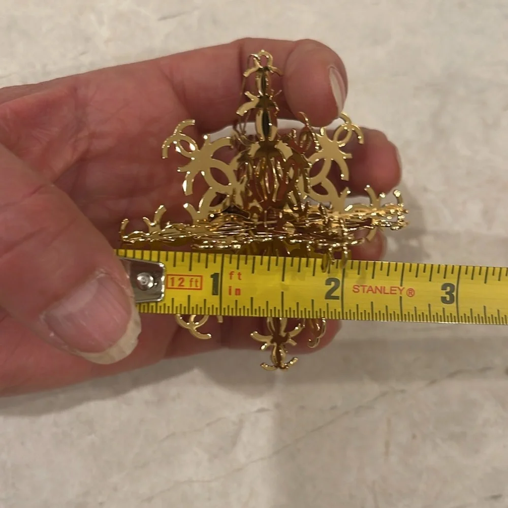 Chanel jumbo Gold snowflake Ornament